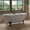 Cambridge Plumbing Cast Iron Double Ended Clawfoot Tub 60"x30" No Drillings BRZ Package