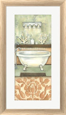 Laura Nathan Damask Bath I White Washed Rounded Oatmeal Faux Wood R675721-AEAEAGJEMY