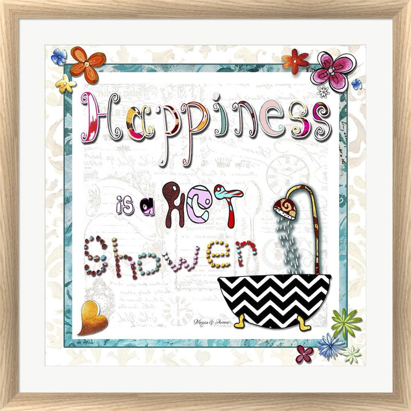 Megan Duncanson Happiness Is A Hot Shower White Washed Rounded Oatmeal Faux Wood R808617-AEAEAGJEMY