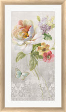 Danhui Nai Textile Floral Panel II White Washed Rounded Oatmeal Faux Wood R808746-AEAEAGJEMY