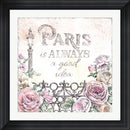 Beth Grove Paris Roses IV Contemporary Stepped Solid Black with Satin Finish R864850-AEAEAGME8E