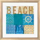 Michael Mullan Beachscape Collage IV White Washed Rounded Oatmeal Faux Wood R899176-AEAEAGJEMY