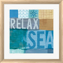 Michael Mullan Beachscape Collage III White Washed Rounded Oatmeal Faux Wood R899179-AEAEAGJEMY