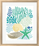 Michael Mullan Under Sea Treasures V Sea Glass White Washed Rounded Oatmeal Faux Wood R899203-AEAEAGJEMY