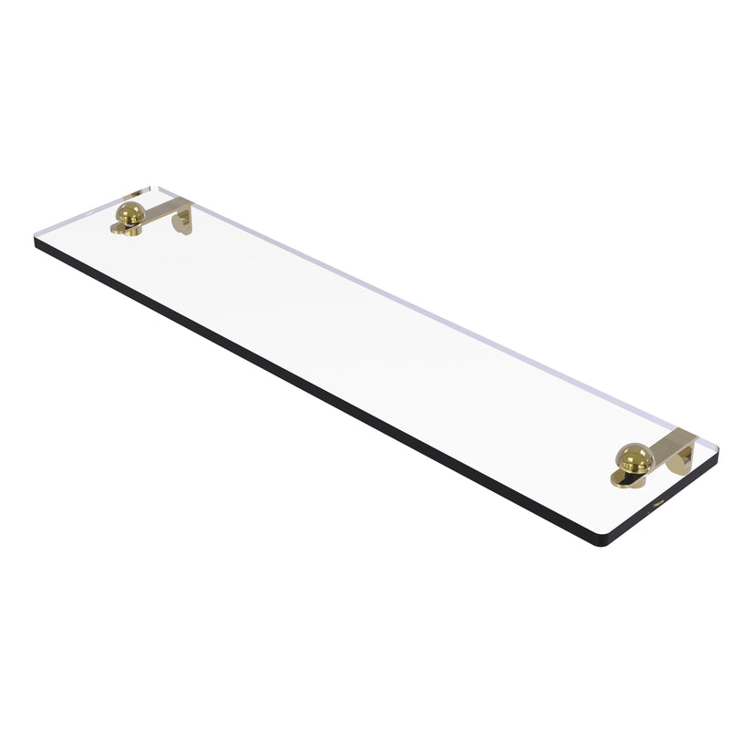 Allied Brass 22 Inch Glass Vanity Shelf with Beveled Edges RC-1-22-UNL