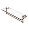 Allied Brass 16 Inch Glass Vanity Shelf with Integrated Towel Bar RC-1-16TB-BBR