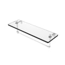 Allied Brass 16 Inch Glass Vanity Shelf with Integrated Towel Bar RC-1-16TB-WHM