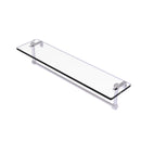 Allied Brass 22 Inch Glass Vanity Shelf with Integrated Towel Bar RC-1-22TB-PC