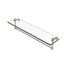 Allied Brass 22 Inch Glass Vanity Shelf with Integrated Towel Bar RC-1-22TB-PNI