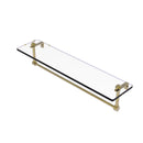 Allied Brass 22 Inch Glass Vanity Shelf with Integrated Towel Bar RC-1-22TB-UNL