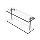 Allied Brass 16 Inch Two Tiered Glass Shelf RC-2-16-ABR