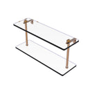 Allied Brass 16 Inch Two Tiered Glass Shelf RC-2-16-BBR