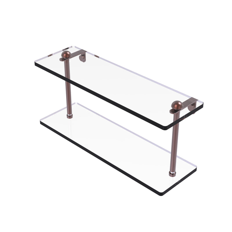 Allied Brass 16 Inch Two Tiered Glass Shelf RC-2-16-CA