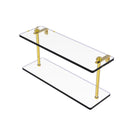 Allied Brass 16 Inch Two Tiered Glass Shelf RC-2-16-PB