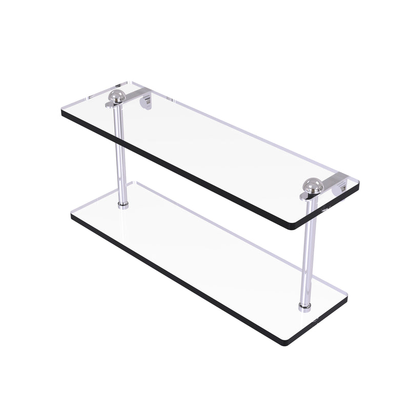 Allied Brass 16 Inch Two Tiered Glass Shelf RC-2-16-PC