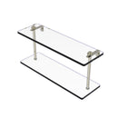 Allied Brass 16 Inch Two Tiered Glass Shelf RC-2-16-PNI