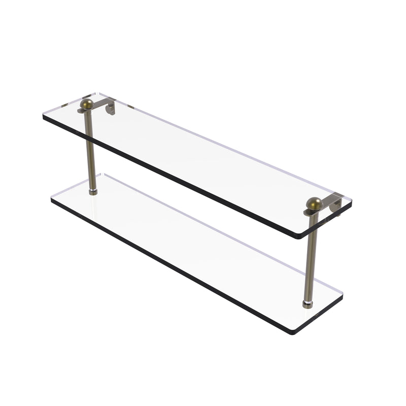 Allied Brass 22 Inch Two Tiered Glass Shelf RC-2-22-ABR