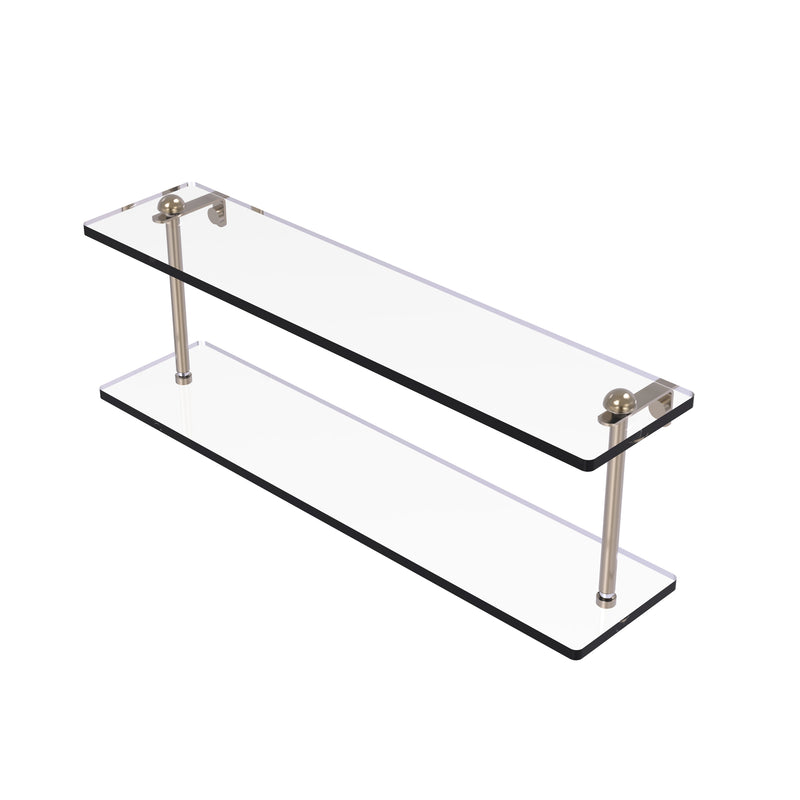 Allied Brass 22 Inch Two Tiered Glass Shelf RC-2-22-PEW