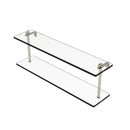 Allied Brass 22 Inch Two Tiered Glass Shelf RC-2-22-PNI