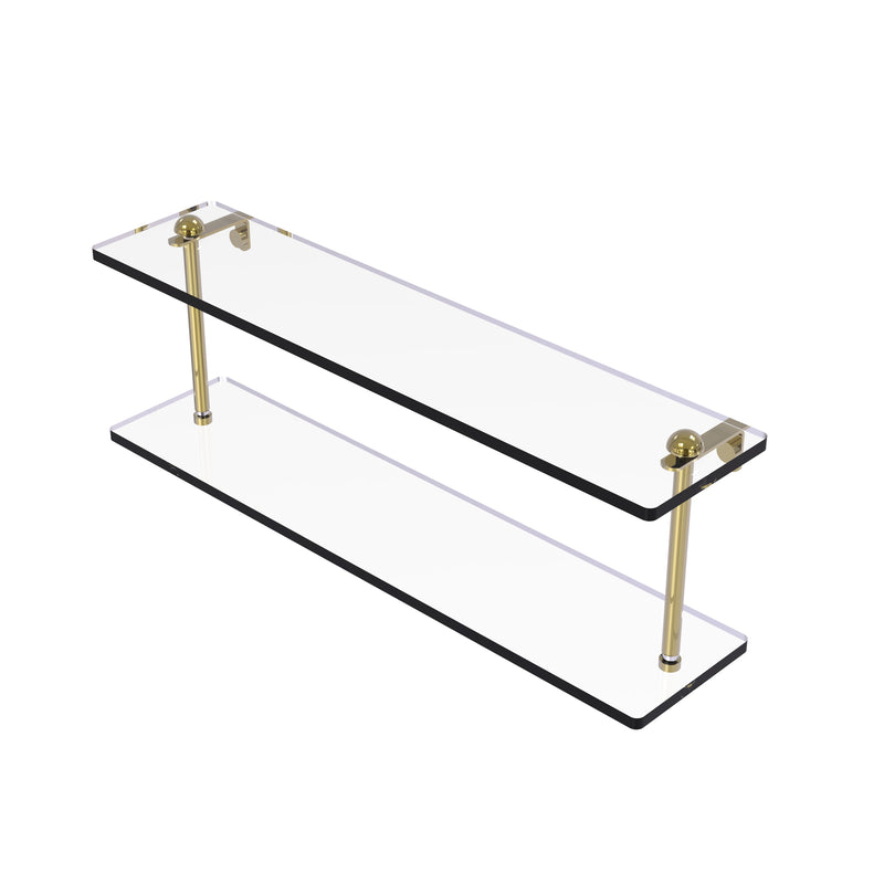 Allied Brass 22 Inch Two Tiered Glass Shelf RC-2-22-UNL