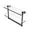 Allied Brass 16 Inch Two Tiered Glass Shelf with Integrated Towel Bar RC-2-16TB-BKM