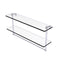 Allied Brass 22 Inch Two Tiered Glass Shelf with Integrated Towel Bar RC-2-22TB-SCH