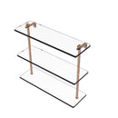 Allied Brass 16 Inch Triple Tiered Glass Shelf RC-5-16-BBR