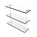 Allied Brass 16 Inch Triple Tiered Glass Shelf RC-5-16-WHM