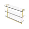 Allied Brass 16 Inch Triple Tiered Glass Shelf with Integrated Towel Bar RC-5-16TB-PB