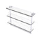 Allied Brass 16 Inch Triple Tiered Glass Shelf with Integrated Towel Bar RC-5-16TB-PC