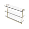 Allied Brass 16 Inch Triple Tiered Glass Shelf with Integrated Towel Bar RC-5-16TB-SBR