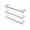 Allied Brass 16 Inch Triple Tiered Glass Shelf with Integrated Towel Bar RC-5-16TB-SCH