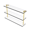 Allied Brass 22 Inch Triple Tiered Glass Shelf RC-5-22-PB