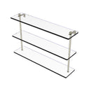 Allied Brass 22 Inch Triple Tiered Glass Shelf RC-5-22-PNI