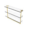 Allied Brass 22 Inch Triple Tiered Glass Shelf with Integrated Towel Bar RC-5-22TB-PB