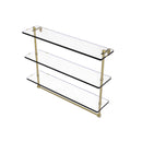 Allied Brass 22 Inch Triple Tiered Glass Shelf with Integrated Towel Bar RC-5-22TB-SBR