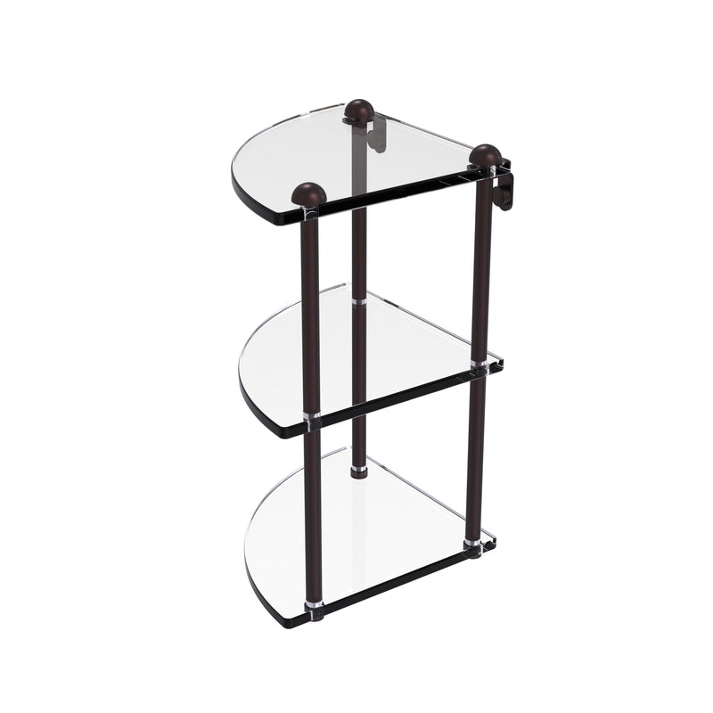 Allied Brass Three Tier Corner Glass Shelf RC-6-ABZ