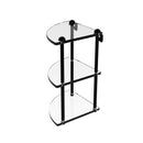 Allied Brass Three Tier Corner Glass Shelf RC-6-BKM