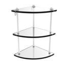 Allied Brass Three Tier Corner Glass Shelf RC-6-WHM