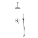 KubeBath Aqua Rondo Shower Set with 8" Ceiling Mount Square Rain Shower and Handheld R-CR8HH2V