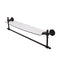 Allied Brass Retro Dot Collection 24 Inch Glass Vanity Shelf with Integrated Towel Bar RD-33TB-24-ORB