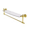 Allied Brass Retro Dot Collection 24 Inch Glass Vanity Shelf with Integrated Towel Bar RD-33TB-24-PB