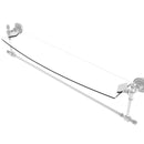 Allied Brass Retro Dot Collection 24 Inch Glass Vanity Shelf with Integrated Towel Bar RD-33TB-24-WHM