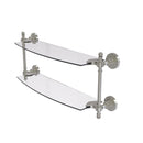 Allied Brass Retro Dot Collection 18 Inch Two Tiered Glass Shelf RD-34-18-SN