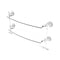 Allied Brass Retro Dot Collection 18 Inch Two Tiered Glass Shelf with Integrated Towel Bar RD-34TB-18-WHM