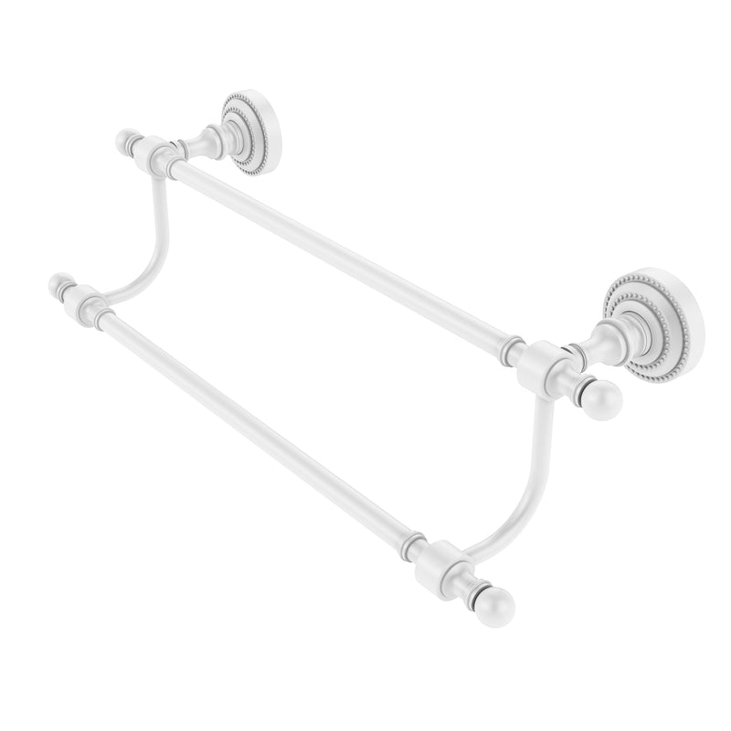 Allied Brass Retro Dot Collection 18 Inch Double Towel Bar RD-72-18-WHM