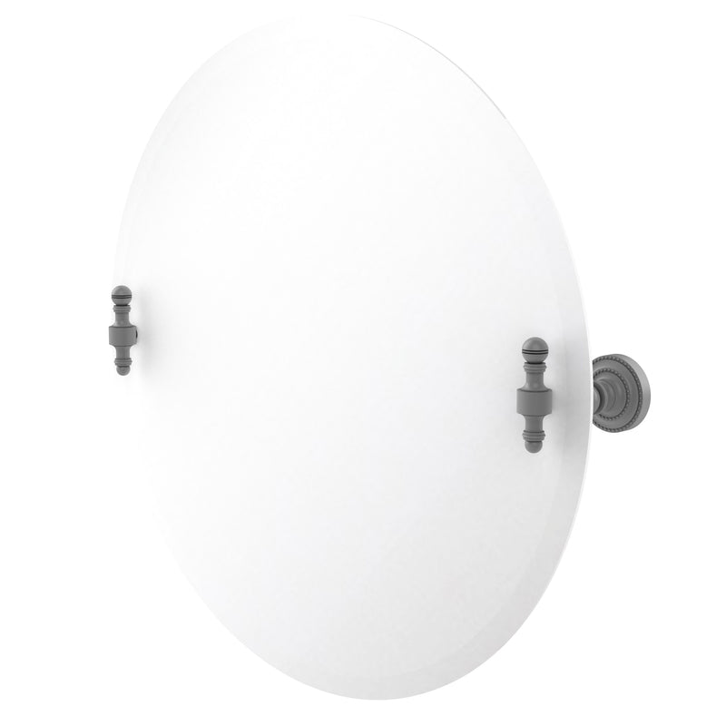 Allied Brass Frameless Round Tilt Mirror with Beveled Edge RD-90-GYM