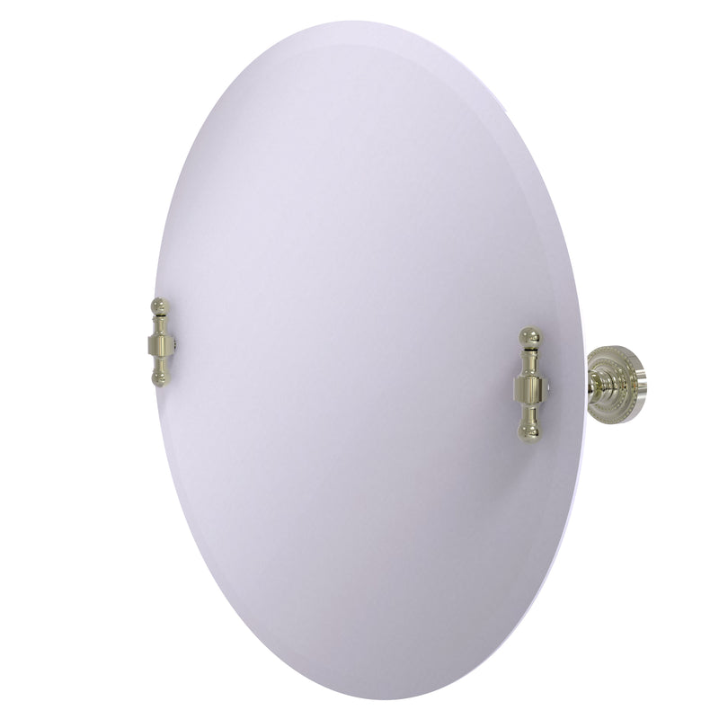 Allied Brass Frameless Round Tilt Mirror with Beveled Edge RD-90-PNI