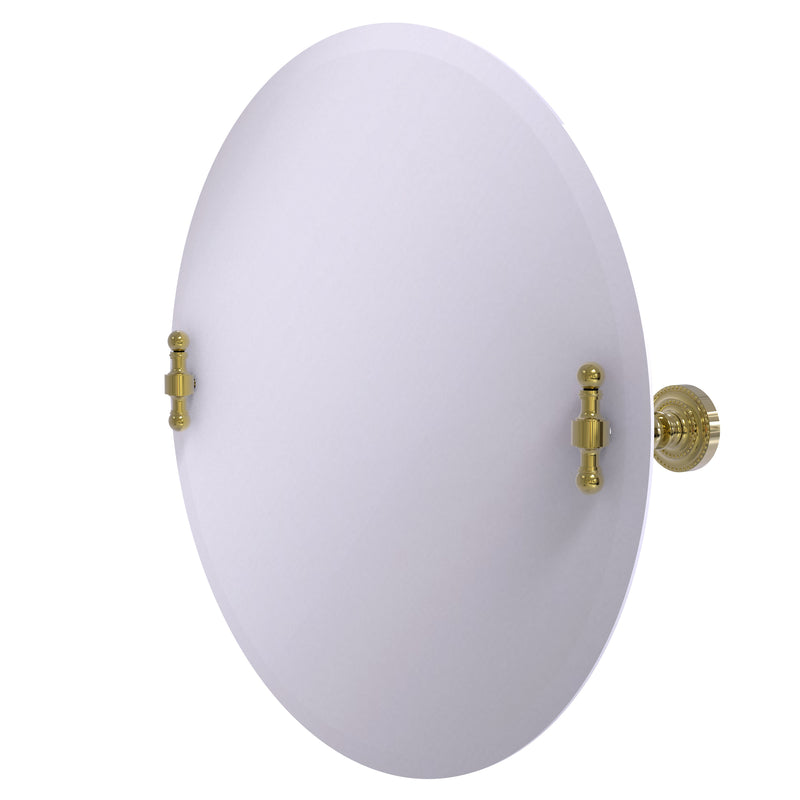 Allied Brass Frameless Round Tilt Mirror with Beveled Edge RD-90-UNL