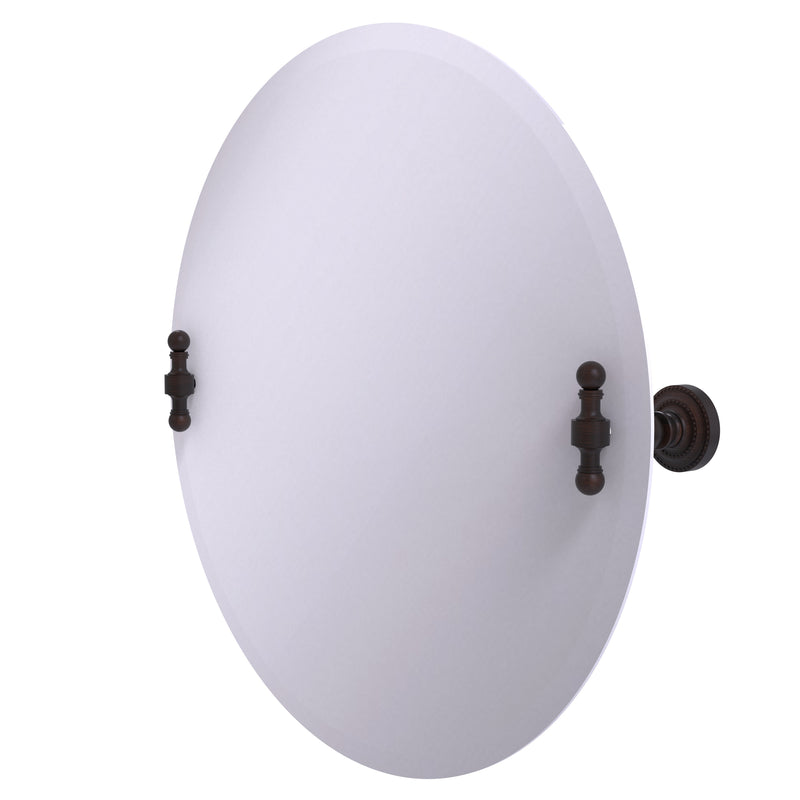 Allied Brass Frameless Round Tilt Mirror with Beveled Edge RD-90-VB